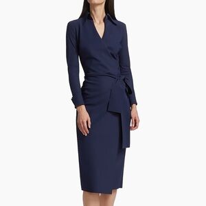 Chiara Boni Navy Long Sleeve Dress